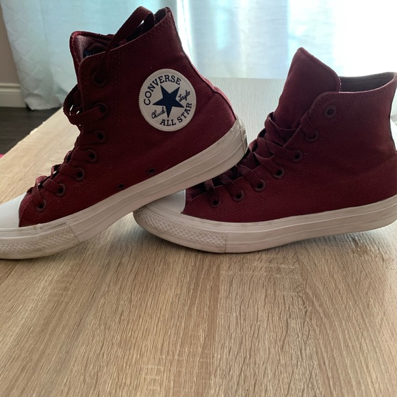 Burgundy Converse - Picture 3 of 3